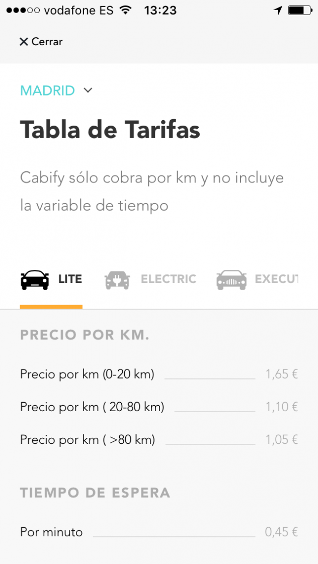 CABIFY APP