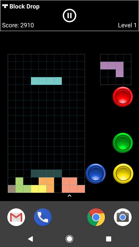 Home Screen Arcade android tetris