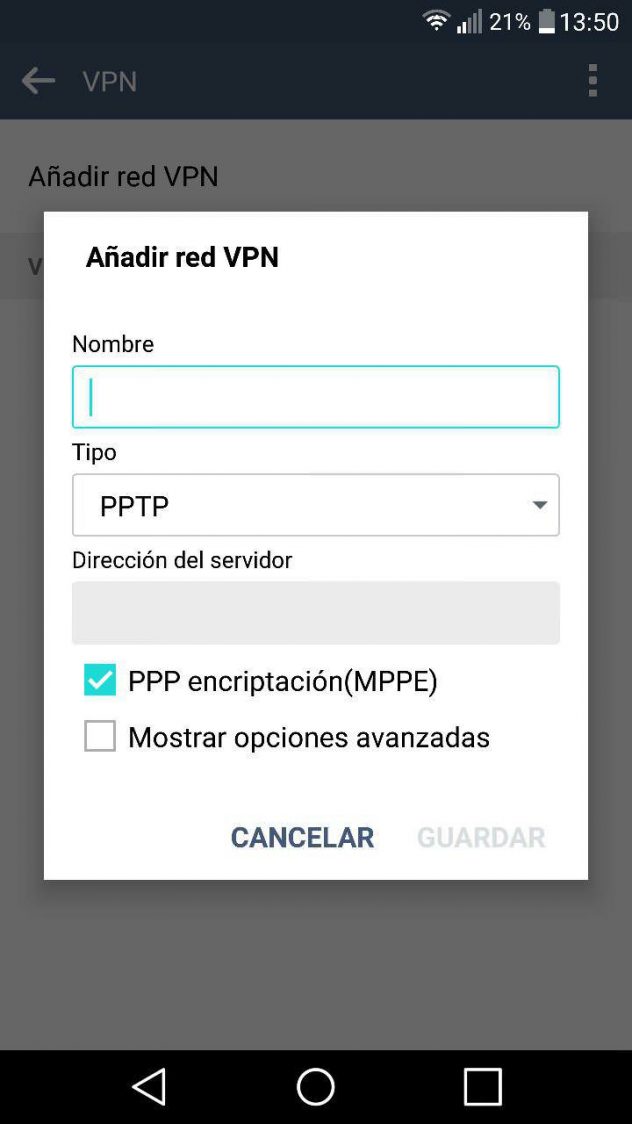 vpn android configurar