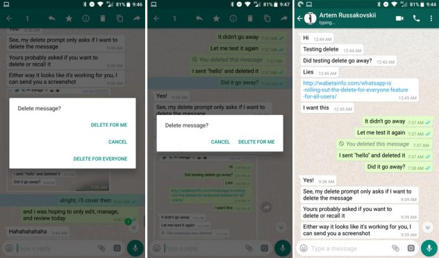 Comment supprimer un message envoyé par erreur dans WhatsApp