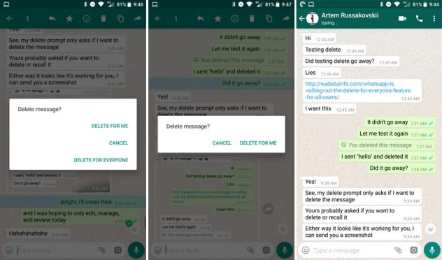 eliminar borrar mensajes WhatsApp