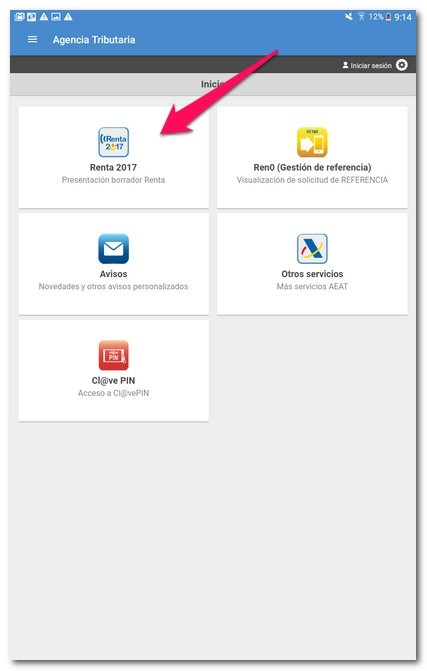 agencia tributaria renta 2017 app