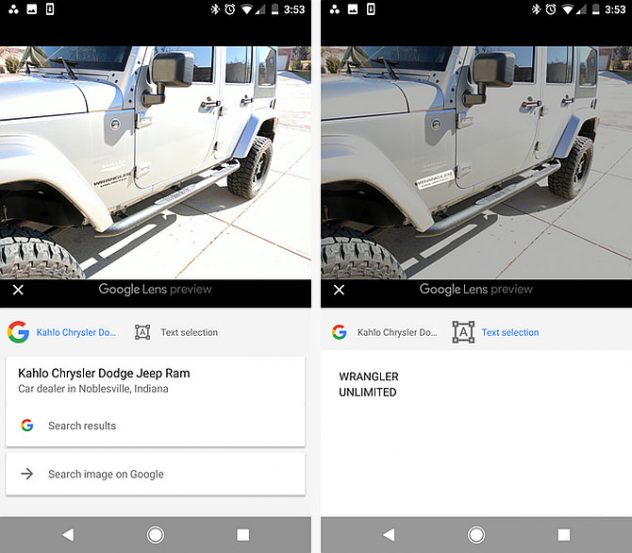 google lens coche