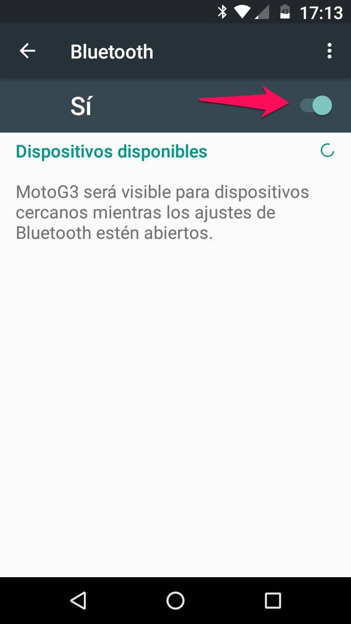 ajustes bluetooth android