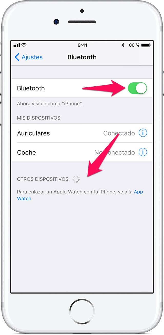 ajustes bluetooth ios