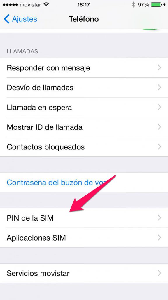 ajustes teléfono pin iphone 2