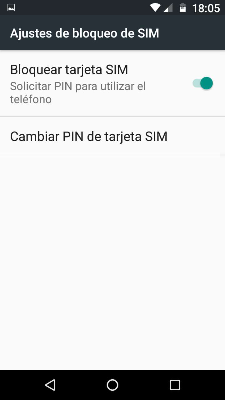 cambiar PIN tarjeta SIM android