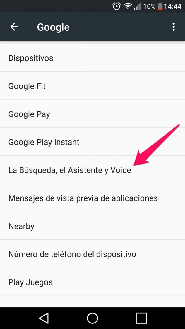 google busqueda asistente voice