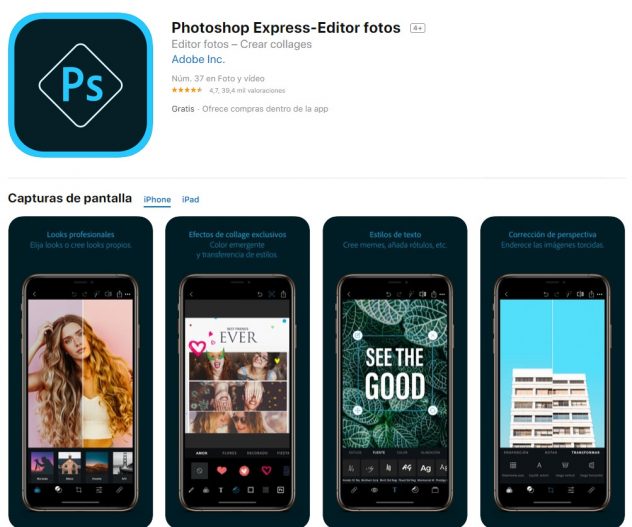 descargar Photoshop Express-Editor fotos