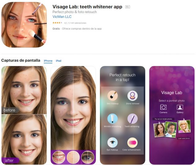 descargar visage app