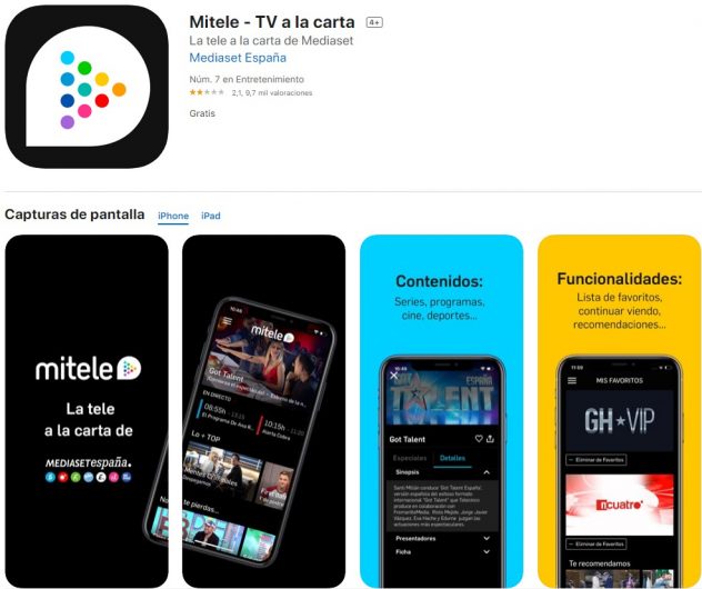 descargar app mitele