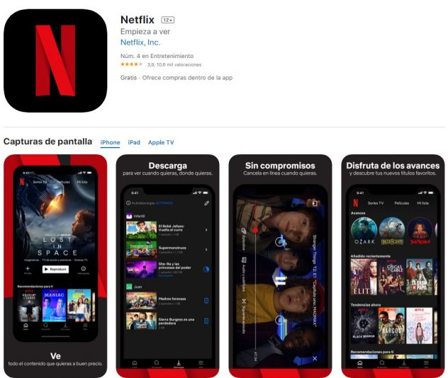 descargar app netflix