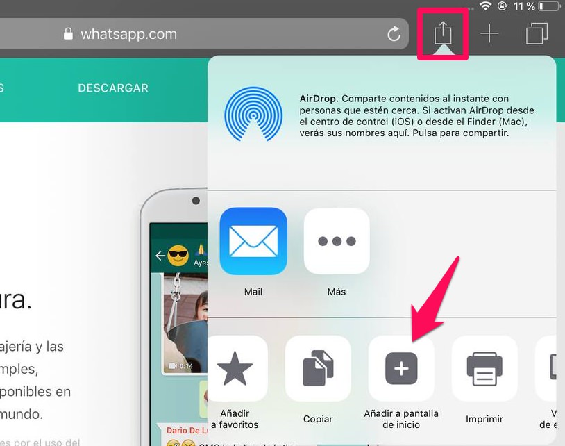 añadir-pantalla-inicio-whatsapp-ipad